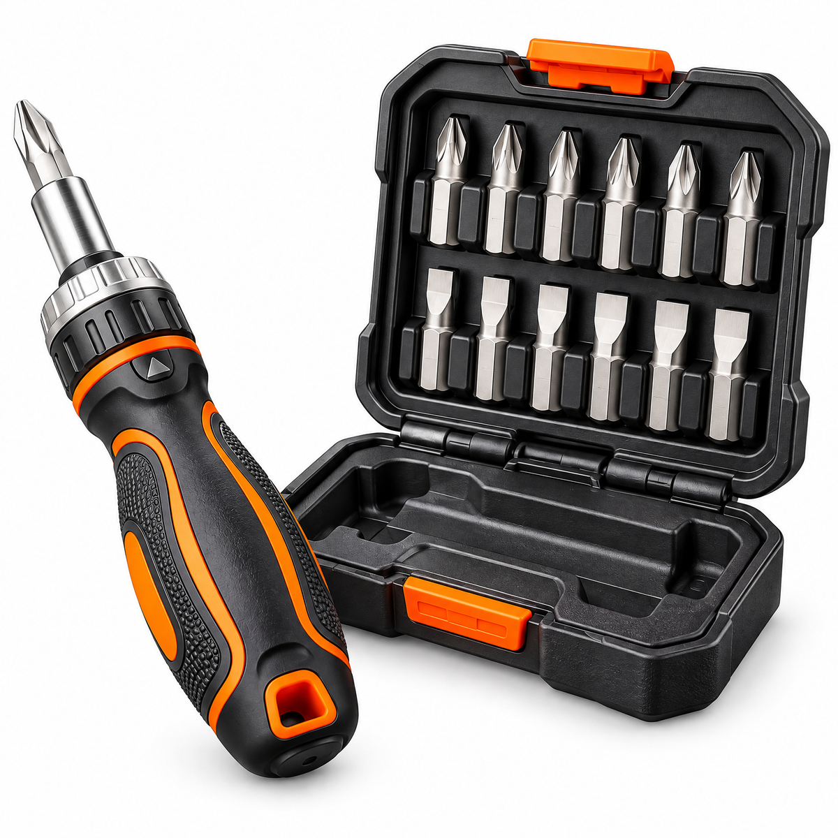 Vereyra™ Multi-Bit Ratcheting Screwdriver Kit for Everyday Repairs detail