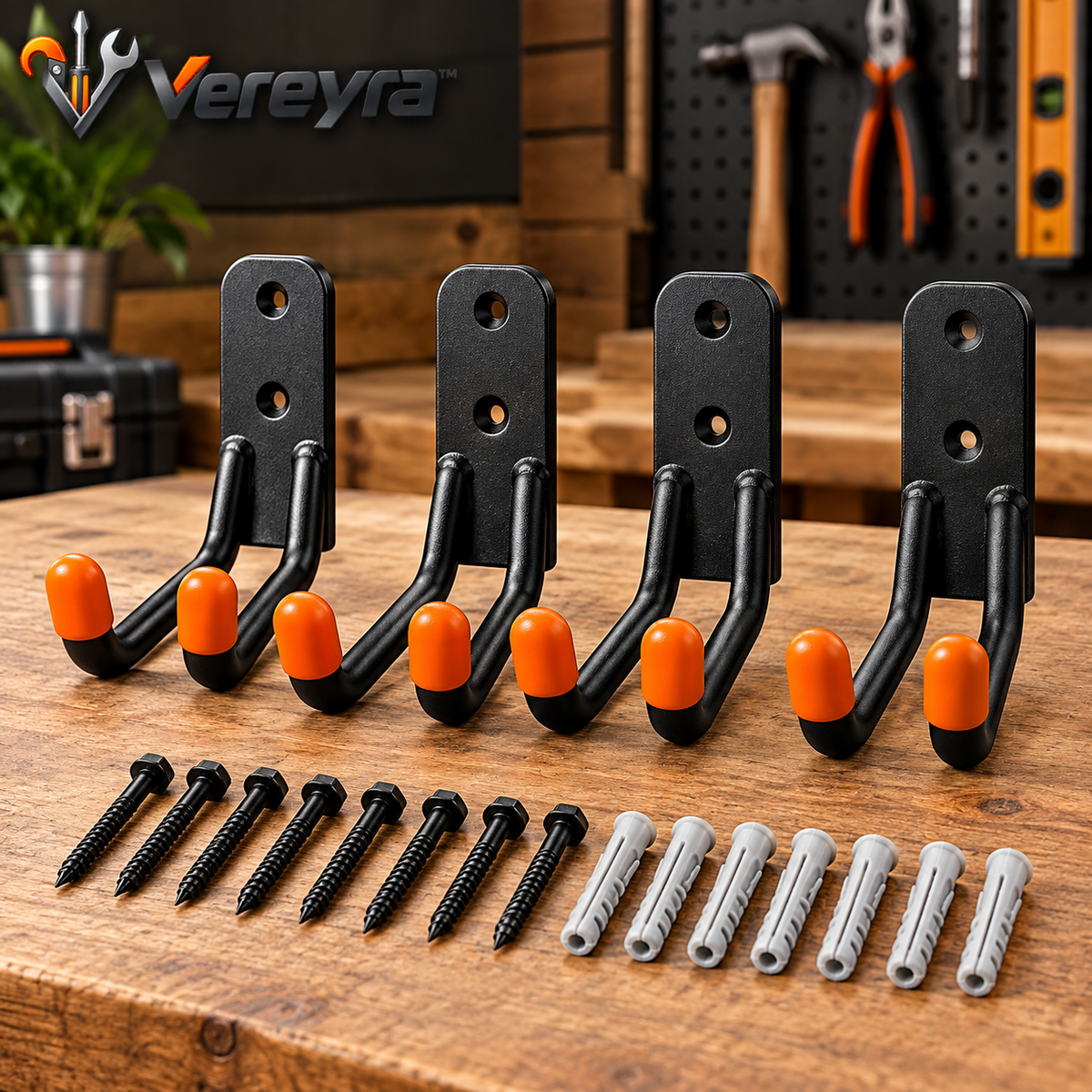 Vereyra™ Heavy-Duty Wall Hook Set for Entryways, Closets & Garages main