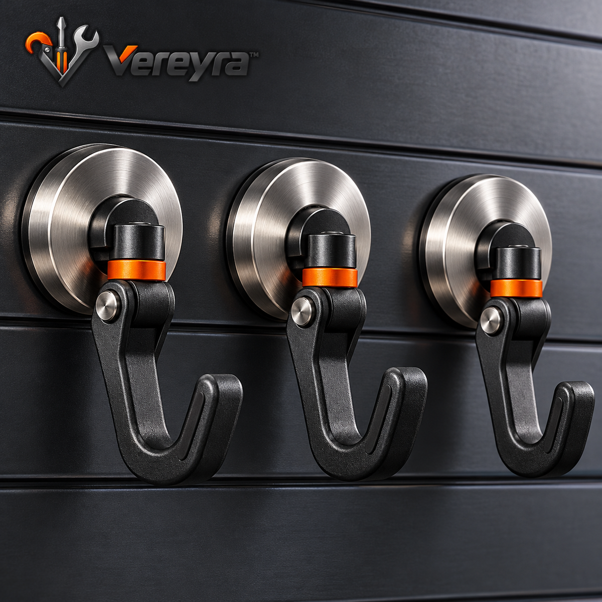 Vereyra™ Magnetic Swivel Hook Set for Metal Storage & Flexible Organization main