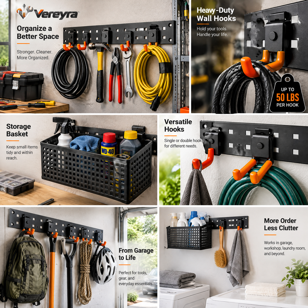 Vereyra™ Modular Pegboard Tool Holder Set for Workshop Organization lifestyle