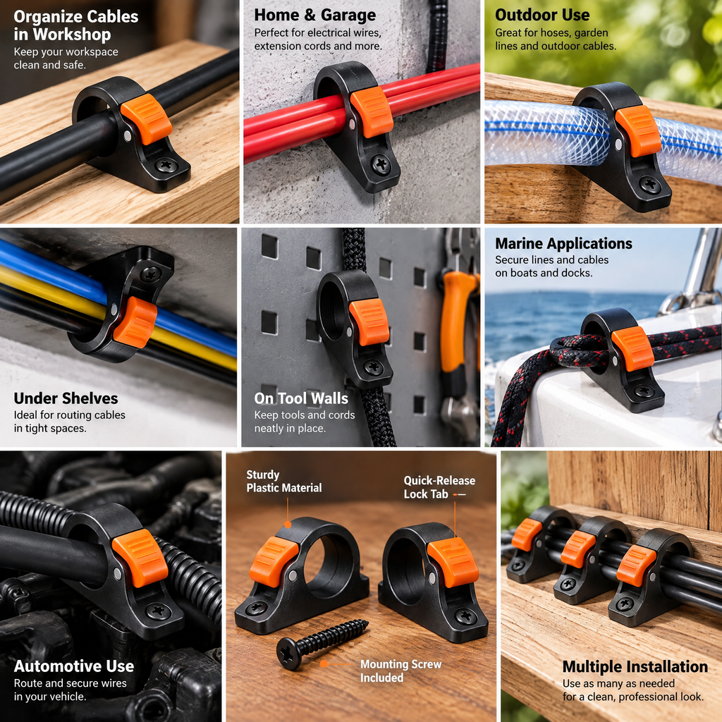 Vereyra™ Reusable Screw-Mount Cable Clamp Set for Neat, Secure Routing lifestyle