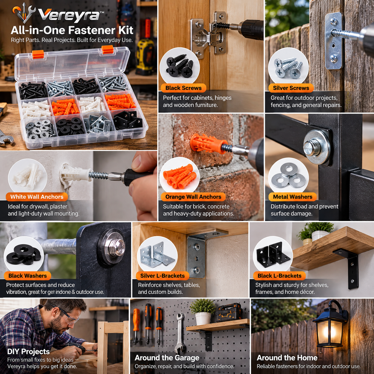 Vereyra™ Mixed Household Fastener Kit for Repairs, Assembly & DIY Projects lifestyle
