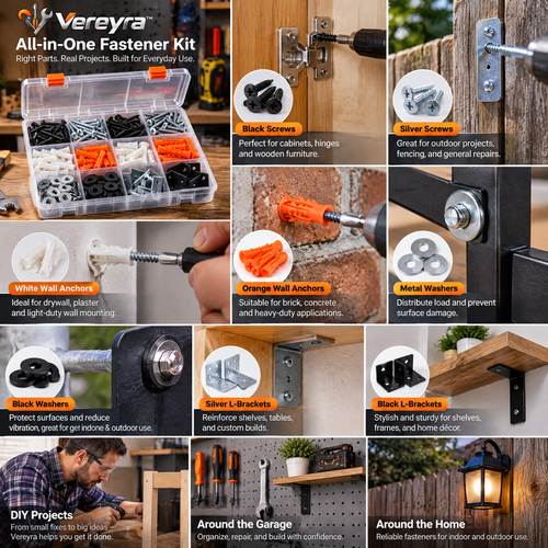 Vereyra™ Mixed Household Fastener Kit for Repairs, Assembly & DIY Projects lifestyle