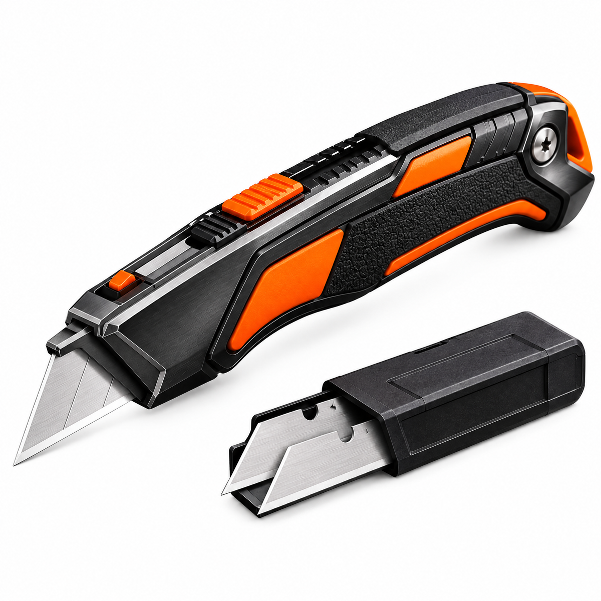 Vereyra™ Retractable Utility Knife with Spare Blades for Boxes & Materials detail